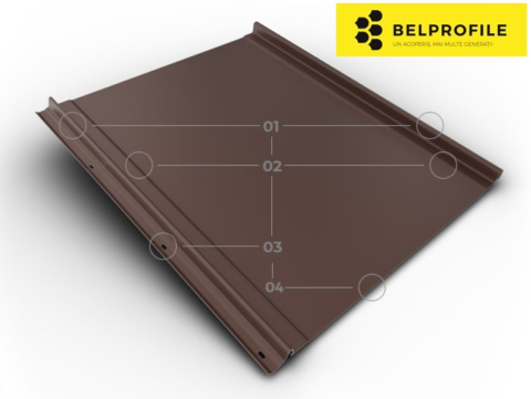 - Tabla click din otel prevopsit - Click Flat, RAL 8017, finisaj SunClear, 0.5 mm