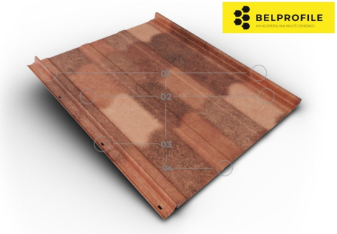 - Tabla click din otel prevopsit - Click  Stripes, Andalusia, finisaj Printech, 0.5 mm