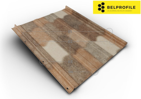 - Tabla click din otel prevopsit - Click  Stripes, Granada, finisaj Printech, 0.5 mm