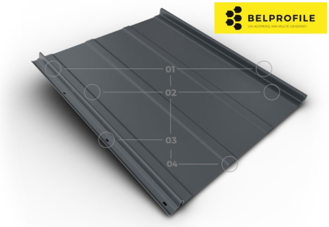 - Tabla click din otel prevopsit - Click  Stripes, RAL 7016, finisaj SunClear, 0.5 mm