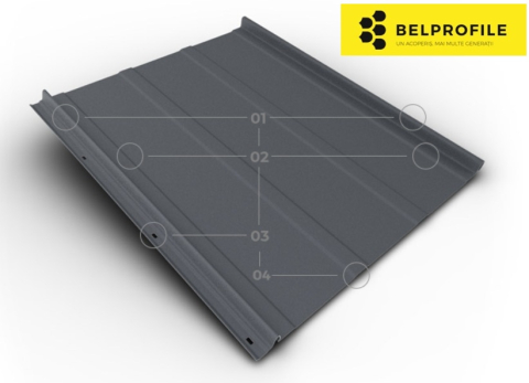 - Tabla click din otel prevopsit - Click  Stripes, RAL 7024, finisaj SandShape, 0.5 mm