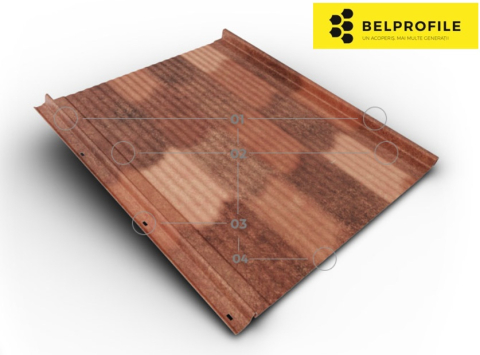 - Tabla click din otel prevopsit - Click  Waves, Andalusia, finisaj Printech, 0.5 mm