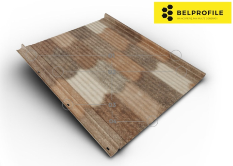 - Tabla click din otel prevopsit - Click  Waves, Granada, finisaj Printech, 0.5 mm