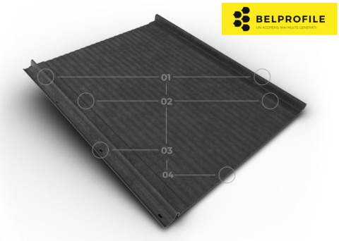 - Tabla click din otel prevopsit - Click  Waves, Metal Gray, finisaj Printech, 0.5 mm