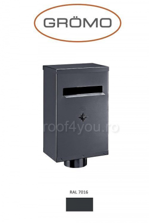 Colectoare de terasa - Colector cu capac Ø100, Aluminiu GROMO, RAL 7016