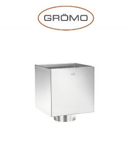 Colectoare de terasa - Colector cubic pentru terasa 75/100, Titan Zinc natural Gromo