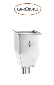 Colectoare de terasa - Colector lung pentru terasa Ø80, Titan Zinc natural Gromo