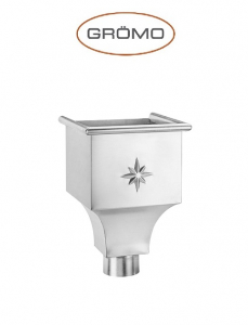 Colectoare de terasa - Colector incastrat pentru scurgere Ø80, Titan Zinc natural Gromo
