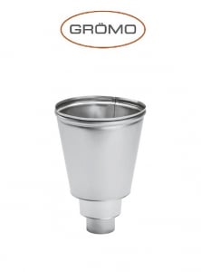 Colectoare de terasa - Colector palnie pentru scurgere Ø80, Titan Zinc natural Gromo