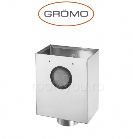 Colector pentru acoperis plat 100/100, Titan Zinc natural, GROMO [1]