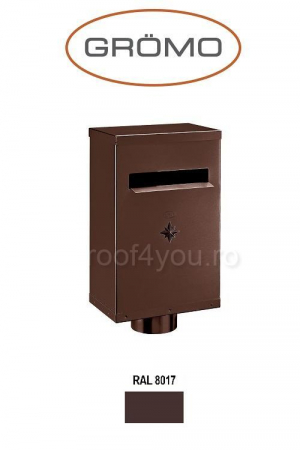 Colectoare de terasa - Colector cu capac Ø100, Aluminiu GROMO, RAL Testa Di Moro
