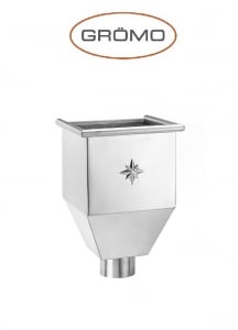 Colectoare de terasa - Colector terasa Ø80, Titan Zinc natural Gromo