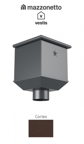 - Jgheaburi si burlane din aluminiu prevopsit - Colector terasa Ø100, Aluminiu Mazzonetto Vestis, RAL Cortex