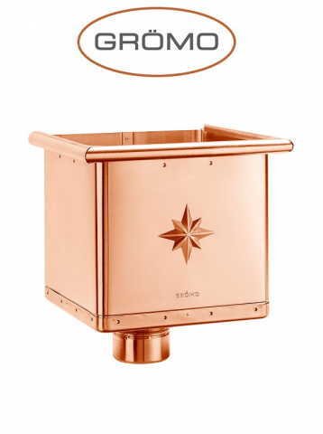 Colectoare de terasa - Colector terasa rectangular Ø80, Cupru Gromo