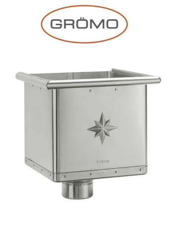 Colectoare de terasa - Colector terasa rectangular Ø80, Titan Zinc Quartz