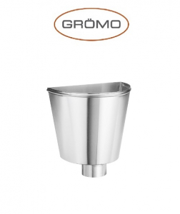 Colectoare de terasa - Colector terasa semicircular Ø80, Titan Zinc natural Gromo