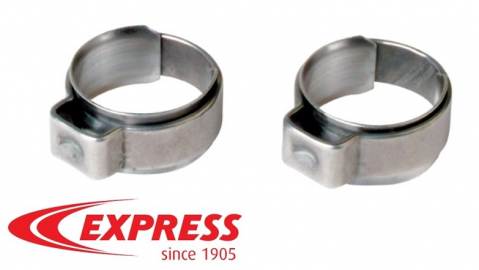 Coliere metalice tip „ear clamp” EXPRESS 963C pentru furtun gaz – set 10 bucăți Ø 6,3 mm [1]