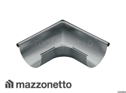 - Jgheaburi si burlane din tabla zincata - Coltar exterior semicircular jgheab Ø150, din tabla zincata