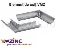 - Jgheaburi si burlane din titan zinc natural - Coltar exterior Ø150 titan zinc natural Vmzinc