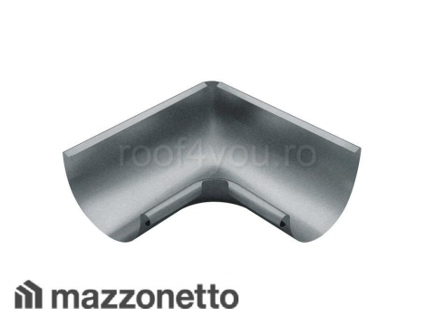 - Jgheaburi si burlane din tabla zincata - Coltar interior semicircular jgheab Ø150, din tabla zincata