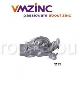 Terminatii ornamentale burlane - Conducte de apa de ploaie, VMZINC, inaltime/lungime 300 mm, diametru 100 mm, Model 2262