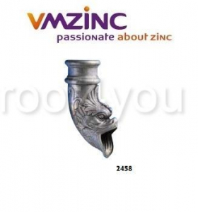 Terminatii ornamentale burlane - Conducte de apa de ploaie, VMZINC, inaltime/lungime: curba delfin, diametru 100 mm, Model 2458