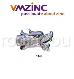Terminatii ornamentale burlane - Conducte de apa de ploaie, VMZINC, inaltime/lungime 200 mm, diametru 60 mm, Model 1148