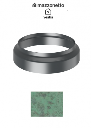 - Jgheaburi si burlane din aluminiu prevopsit - Conector burlan-canalizare Ø100, Aluminiu Mazzonetto Vestis, RAL Copper Green