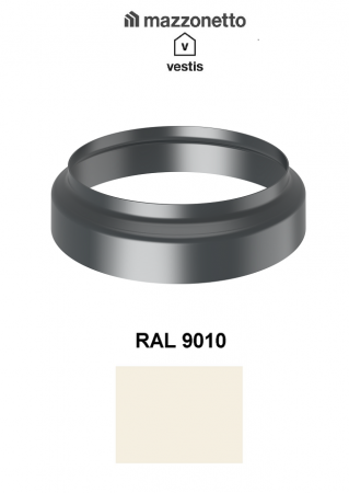 - Sisteme invelitori si fatade - Conector burlan-canalizare Ø80, Aluminiu Mazzonetto Vestis, RAL 9010