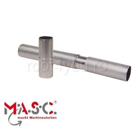 Piese parazapezi din - Conector pentru bara parazapada din aluminiu Ø28.75
