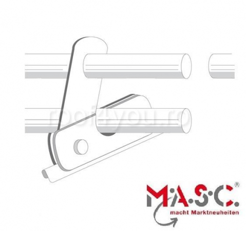 Conector pentru bara parazapada din aluminiu Ø28.75 [1]