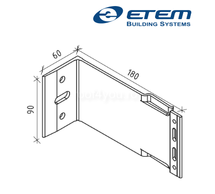 - Structuri fatade ventilate - Consola fixare, L 180x90mm, Etem