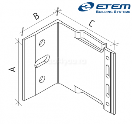 Consola fixare, L 180x90mm, Etem [2]