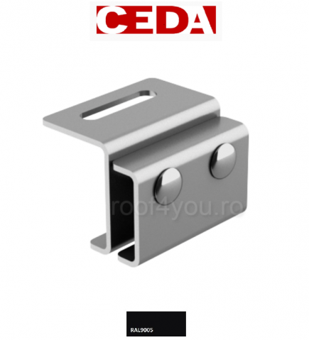 - Sistem invelitori si fatade - Consola mica din otel pentru fixarea panourilor solare, montaj pe sistem click sau tabla faltuita, RAL 9005