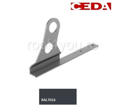 - Sistem invelitori si fatade - Consola parazapada dubla din aluminiu prevopsit  400mm, pentru acoperis plat