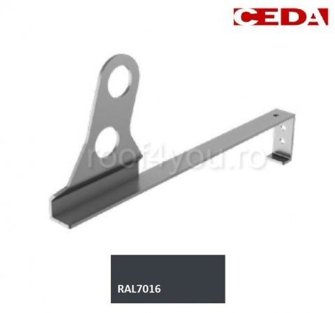 - Sistem invelitori si fatade - Consola parazapada dubla din aluminiu prevopsit,  pentru acoperis din tigla de pana la 47cm