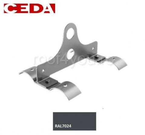 - Otel - Consola parazapada dubla din otel prevopsit pentru tabla cutata, 130/30 mm, Ral 7016, Ceda
