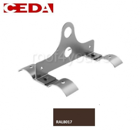 - Otel - Consola parazapada dubla din otel prevopsit pentru tabla cutata, 130/30 mm, Ral 7016, Ceda