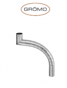 Burlane ornamentale - Cot articulat presat Ø100 " Gat de lebada " 400-495, Titan Zinc natural Gromo