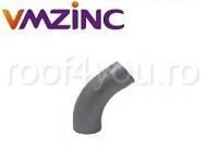 Titan zinc natural - Cot burlan Ø 120 titan zinc natural Vmzinc