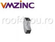 - Jgheaburi si burlane din titan zinc natural - Cot burlan rectangular 80x80mm titan zinc Anthra Vmzinc