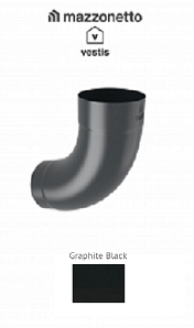 Aluminiu prevopsit - Cot Ø100 la 72° , Aluminiu Mazzonetto Vestis, RAL GRAPHITE BLACK