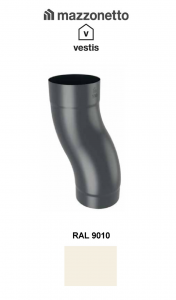 - Sisteme invelitori si fatade - Cot semicircular Curba S Ø100, Aluminiu Mazzonetto Vestis, RAL 9010