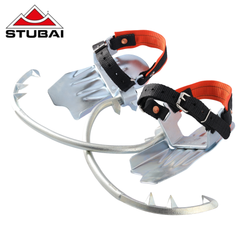 - Auxiliare - Crampoane de catarare pe stalpi cu curea textila si carlige 300 mm