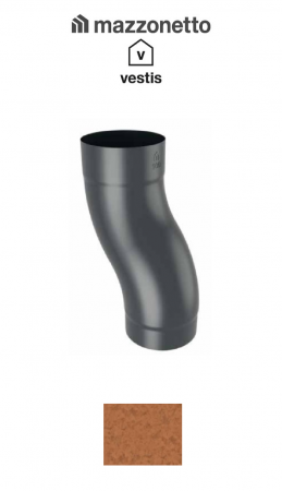 - Sisteme invelitori si fatade - Cot semicircular Curba S Ø100, Aluminiu Mazzonetto Vestis, RAL Copper