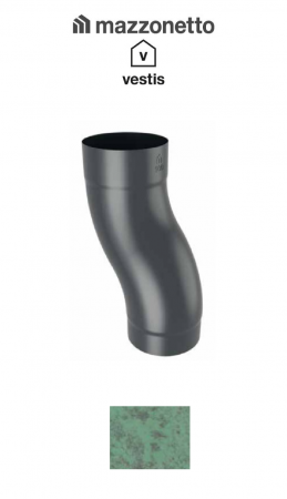 - Sisteme invelitori si fatade - Cot semicircular Curba S Ø100, Aluminiu Mazzonetto Vestis, RAL Copper Green