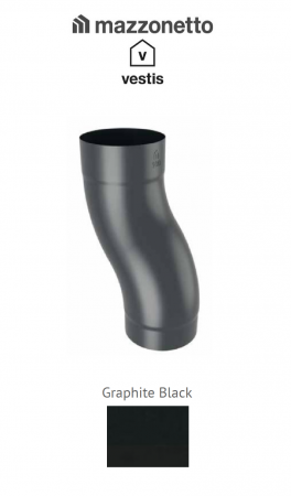 Aluminiu prevopsit - Curba S Ø100, Aluminiu Mazzonetto Vestis, RAL GRAPHITE BLACK
