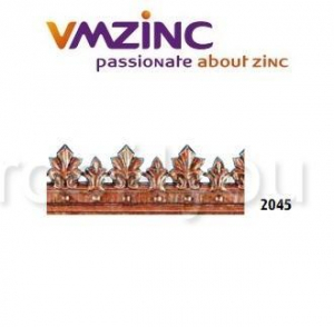 Decor brau - Decor standard VMZINC, inaltime 80 mm, lungime 950 mm, Model 2045
