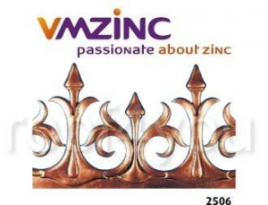Gard ornamental - Decor standard VMZINC, inaltime 400 mm, lungime 770 mm, Model 2506