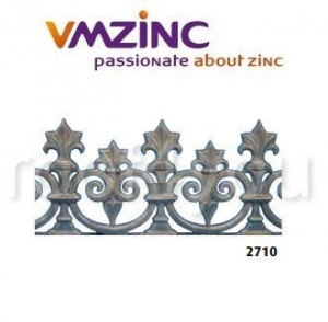 Gard ornamental - Decor standard VMZINC, inaltime 380 mm, lungime 885 mm, Model 2710